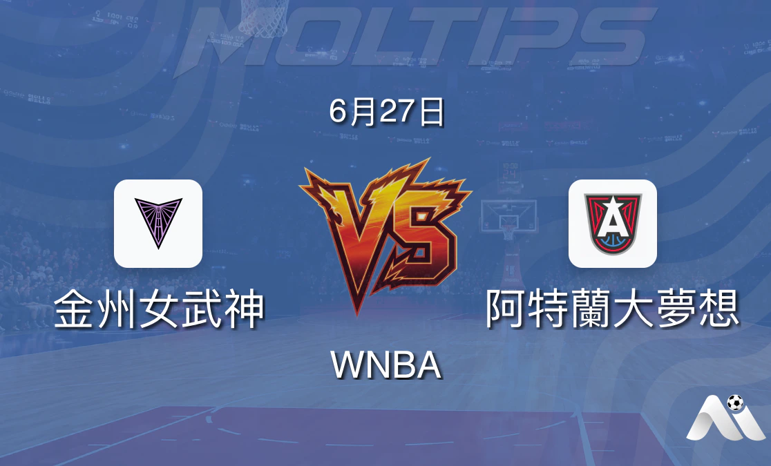 金州女武神 vs 亞特蘭大夢想 WNBA 賽前分析 2026年6月27日封面圖