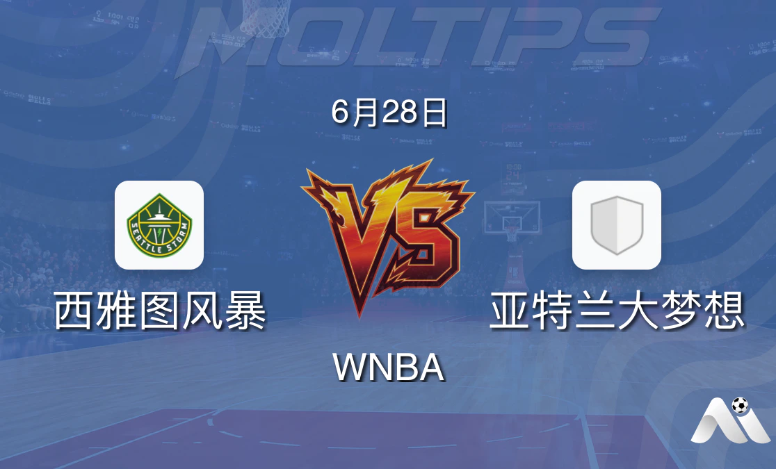 西雅图风暴 vs 亚特兰大梦想 WNBA 赛前分析 2026年6月28日封面图