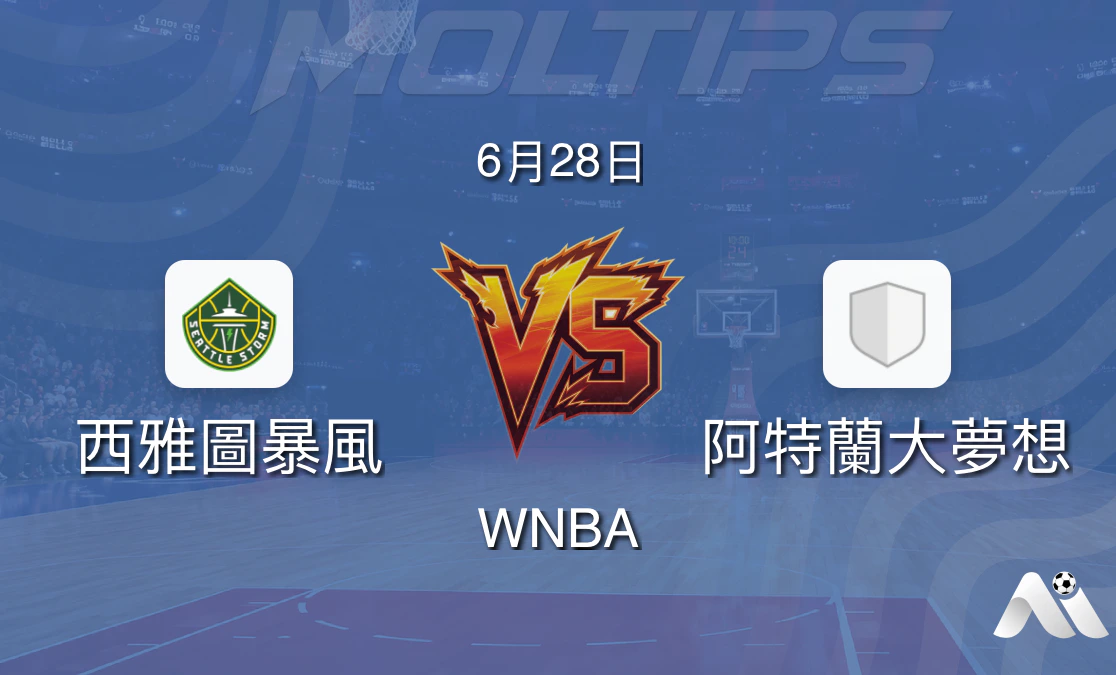 西雅圖風暴 vs 亞特蘭大夢想 WNBA 賽前分析 2026年6月28日封面圖