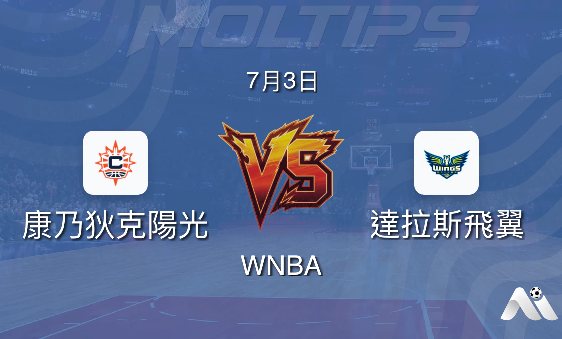WNBA常規賽:康涅狄克太陽 vs 達拉斯飛翼賽前分析封面圖