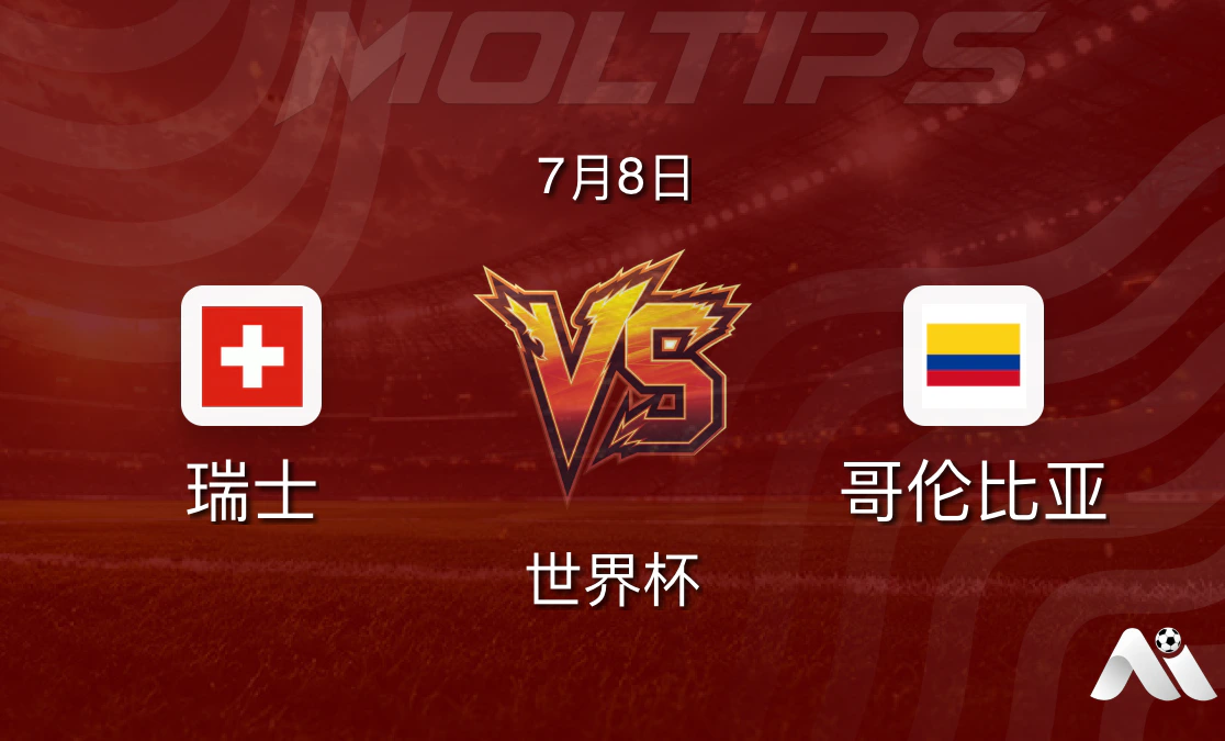 瑞士 vs 哥伦比亚 世界杯十六强赛前分析封面图