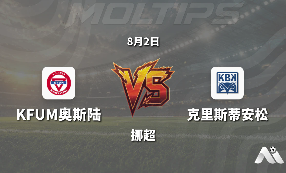 挪超 KFUM奥斯陆 vs 克里斯蒂安松 赛前分析 2026年8月2日封面图