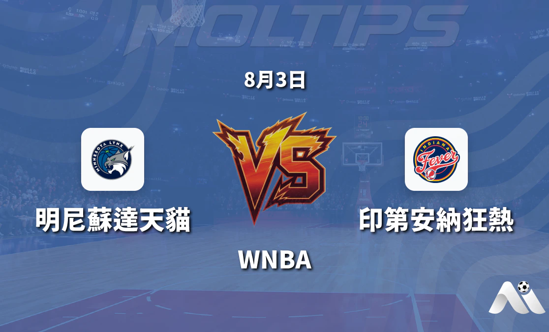 WNBA 明尼蘇達天貓 vs 印第安納狂熱賽前分析:歷史交鋒與盤口走勢解讀封面圖