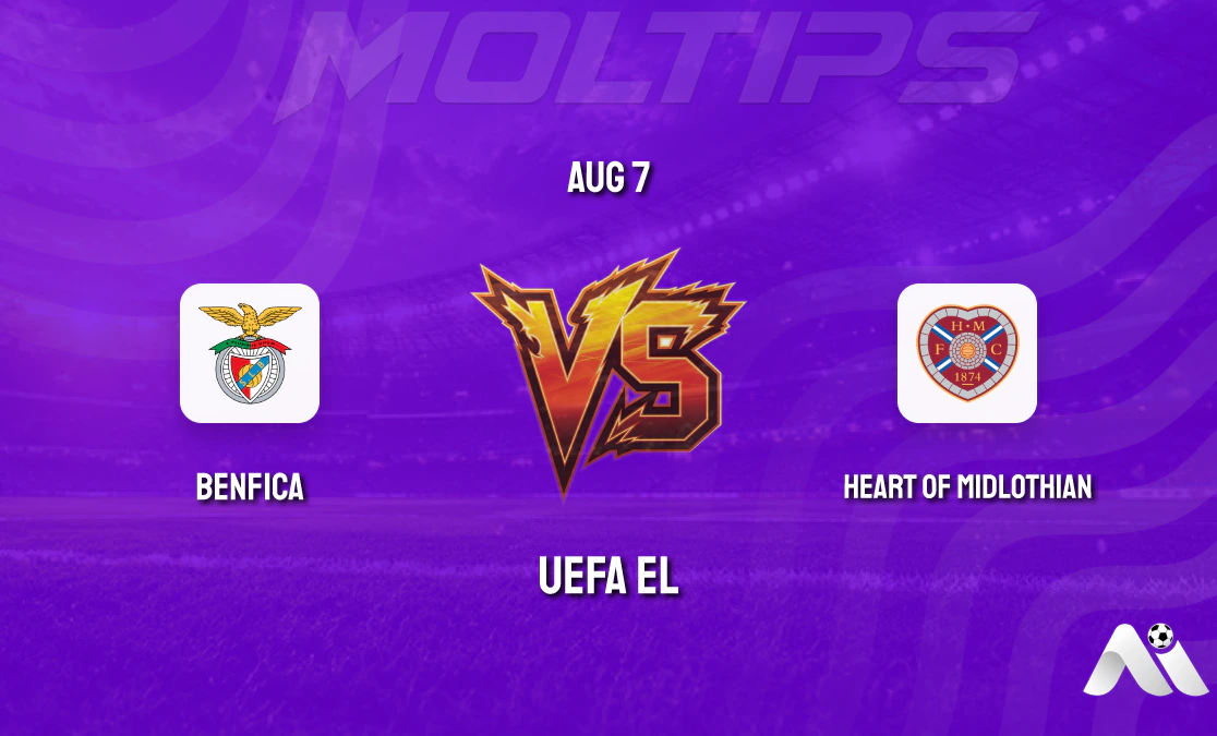 UEFA EL Benfica vs Heart of Midlothian Pre-match Analysis and Prediction cover image