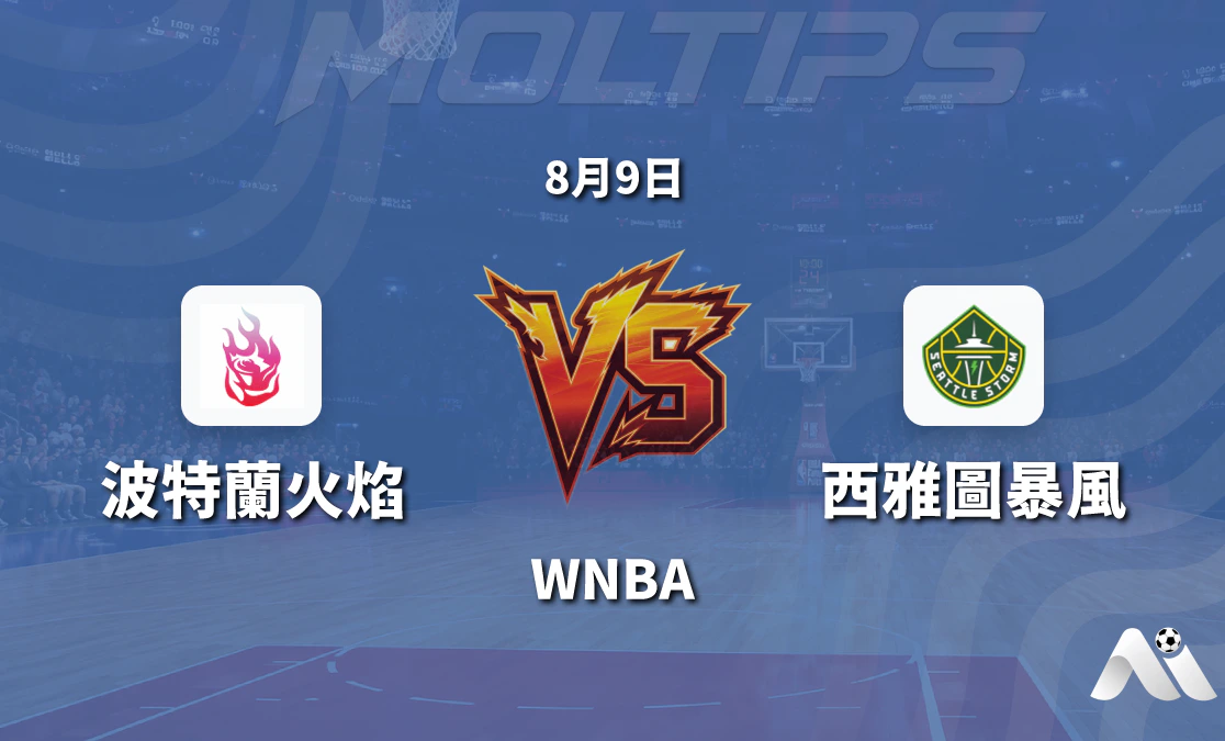 WNBA常規賽 波特蘭火焰主場迎戰西雅圖風暴 讓分與大小分走勢分析封面圖