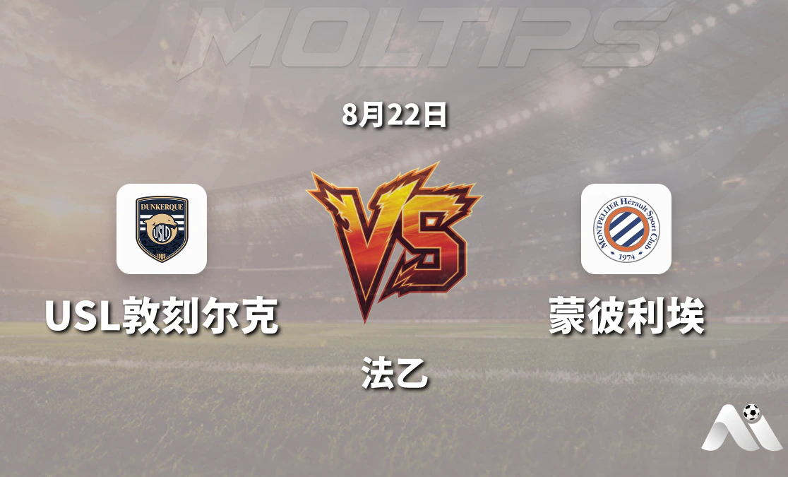 法乙第3轮 USL敦刻尔克主场迎战蒙彼利埃 状态正佳力争连胜封面图