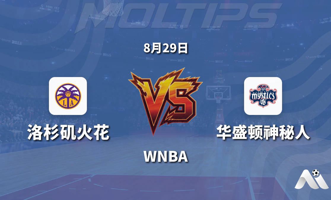 WNBA常规赛 洛杉矶火花主场迎战华盛顿神秘人 让分与大小分走势分析封面图