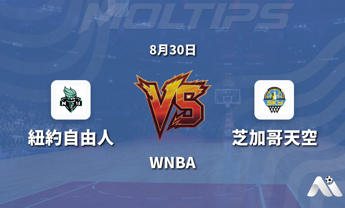 WNBA常規賽 紐約自由主場迎戰芝加哥天空 讓分與大小分走勢分析封面圖