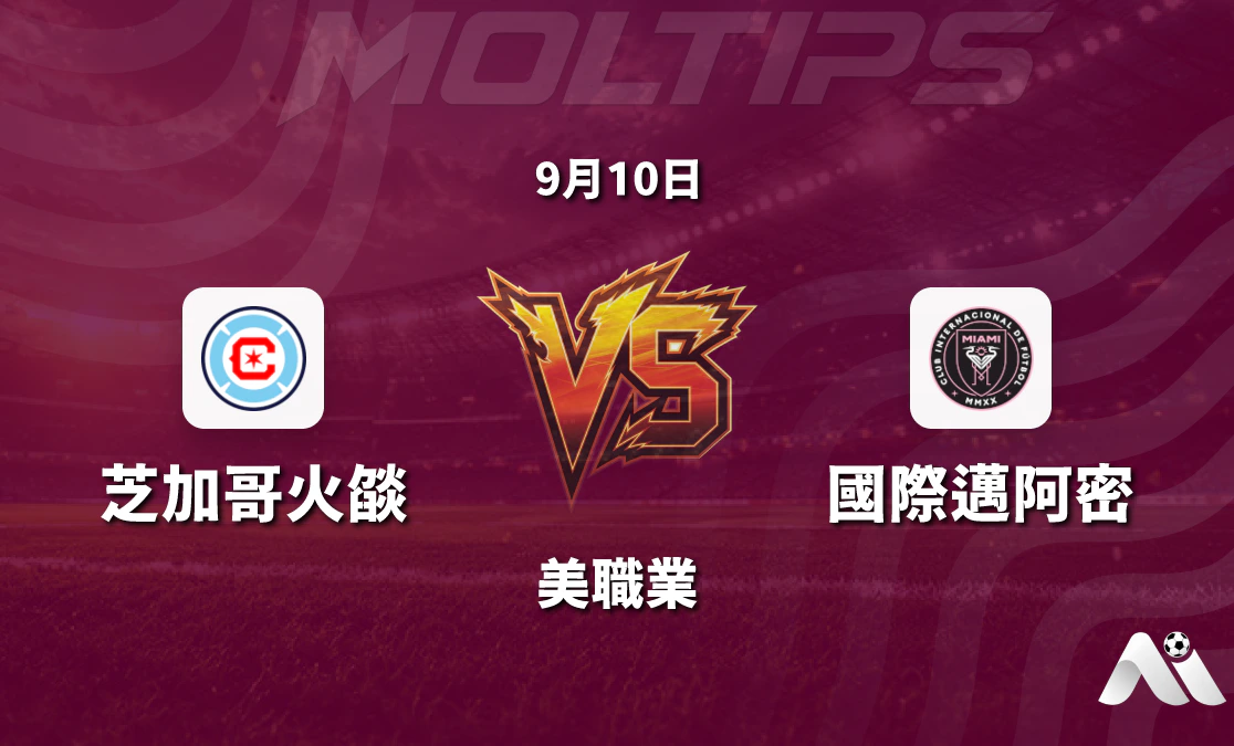 美職聯芝加哥火焰對邁阿密國際賽前分析 主場爭勝還是客隊延續強勢封面圖