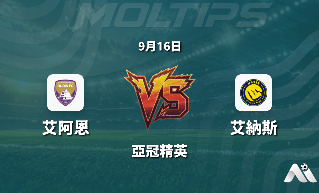 艾因主場迎戰利雅得勝利 亞冠精英賽前深度解析封面圖