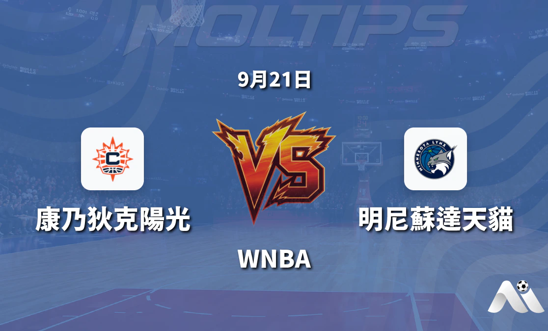 康涅狄克太陽主場迎戰明尼蘇達天貓 WNBA常規賽讓分與大小分走勢解讀封面圖