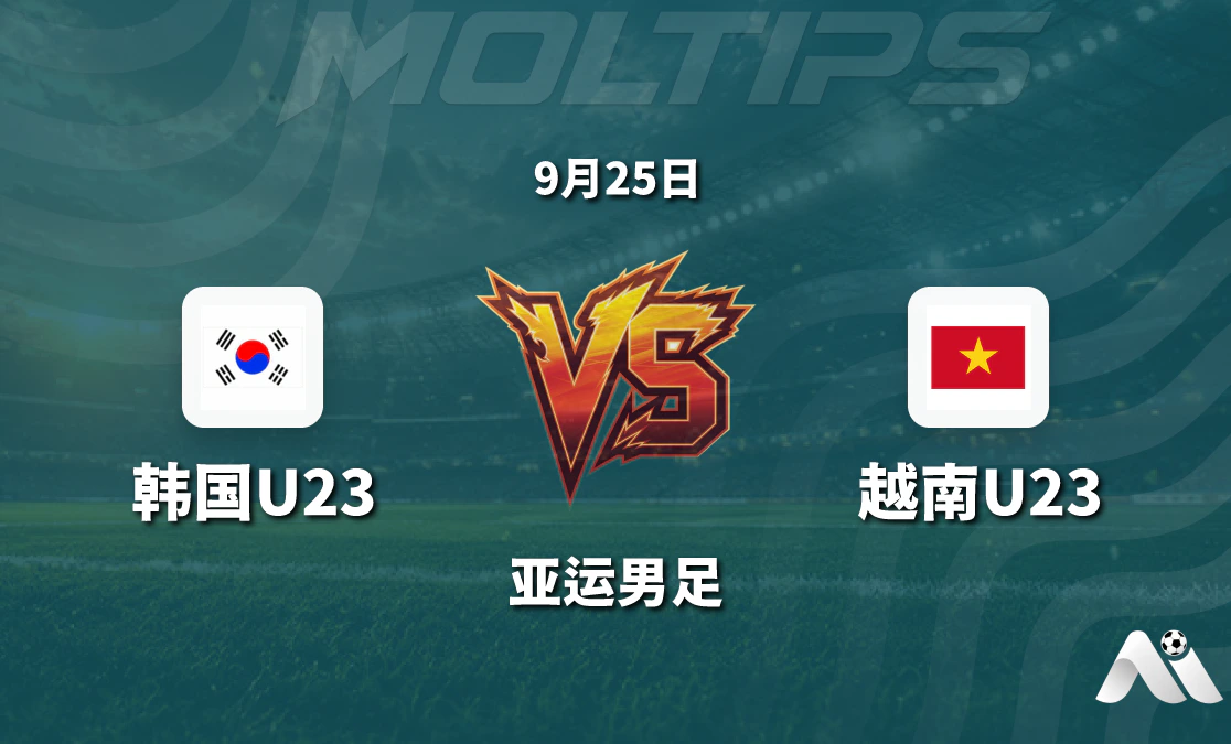 韩国U23对阵越南U23亚运男足赛前分析：深盘之下韩国能否延续强势封面图