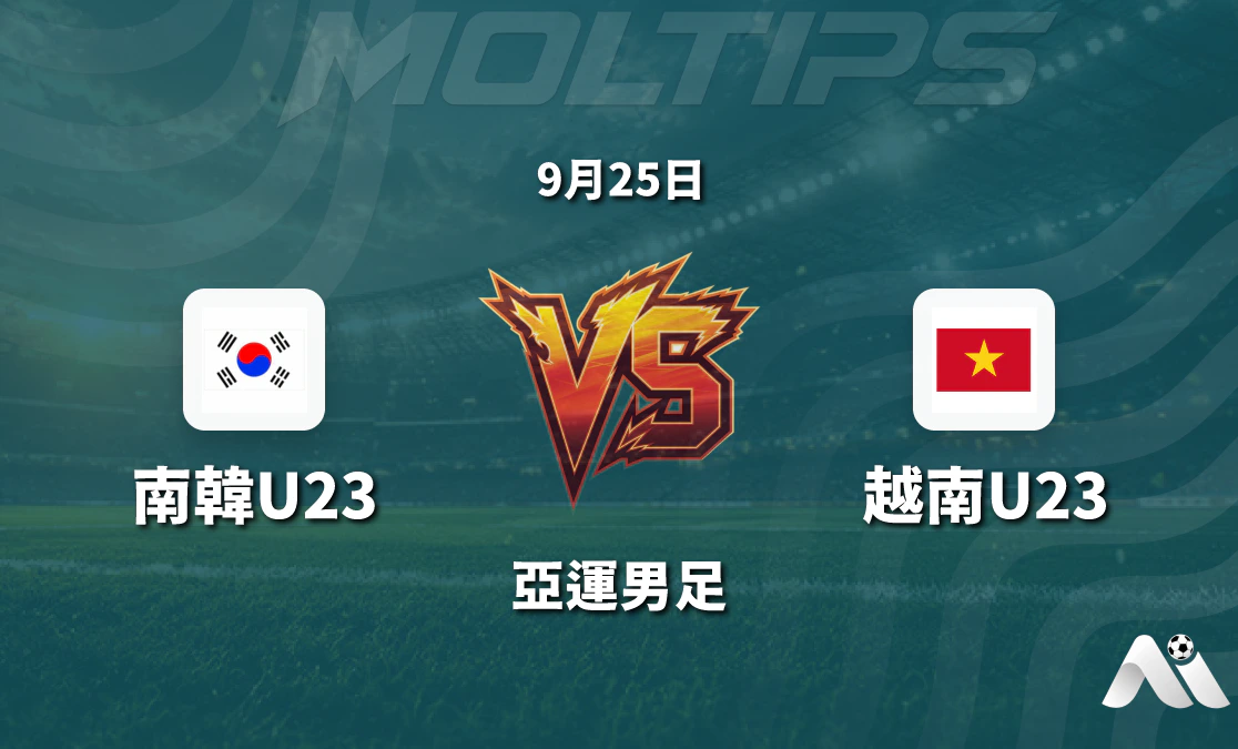 韓國U23對陣越南U23亞運男足賽前分析：深盤之下韓國能否延續強勢封面圖