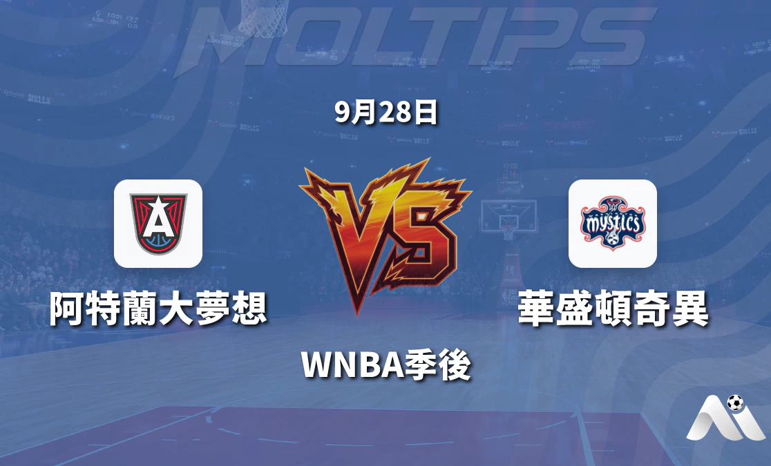 阿特蘭大夢想主場迎戰華盛頓神秘人 WNBA季後關鍵戰盤口走勢與賽前分析封面圖