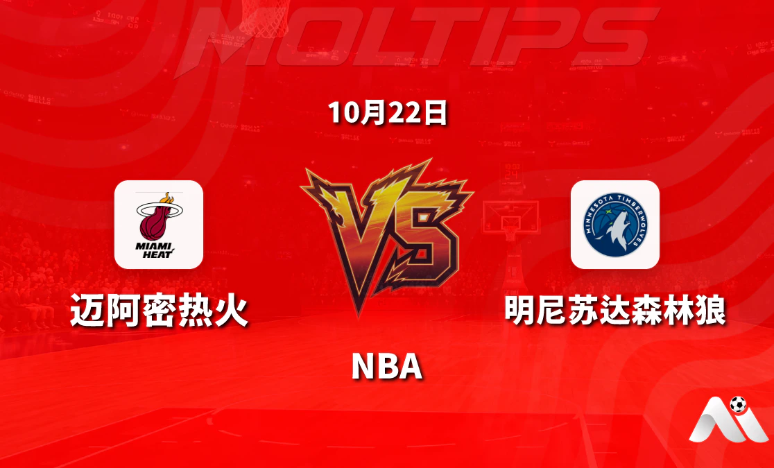 迈阿密热火主场迎战明尼苏达森林狼:NBA常规赛让分与大小分走势解读封面图