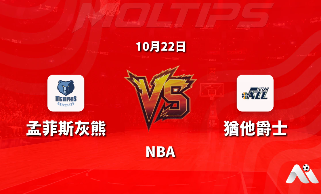 孟菲斯灰熊主場迎戰猶他爵士 NBA常規賽讓分與大小分走勢解讀封面圖