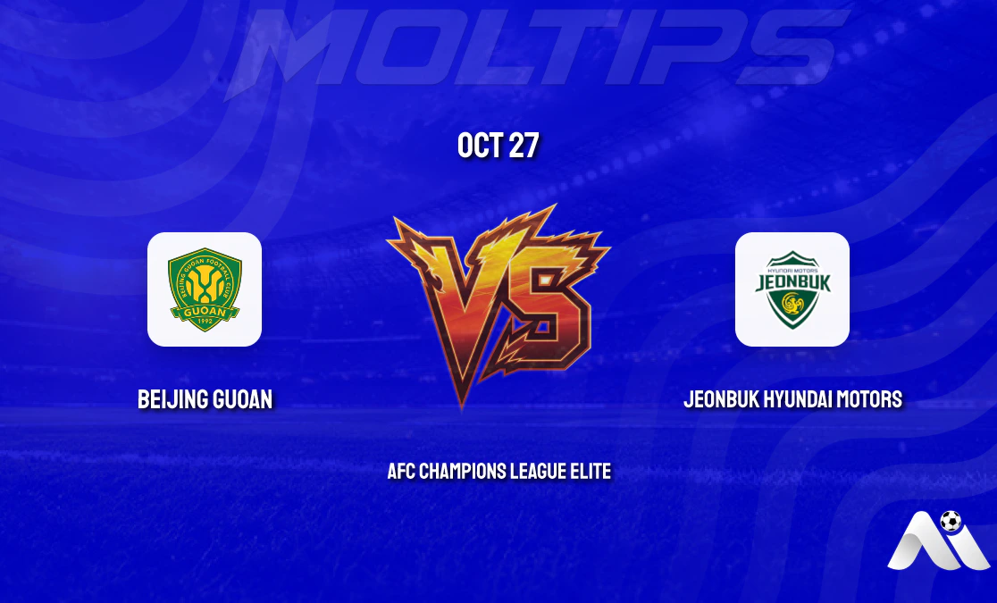 AFC Champions League Elite Preview: Beijing Guoan vs Jeonbuk Hyundai Motors — Home Handicap Trend and Goal Expectation cover image
