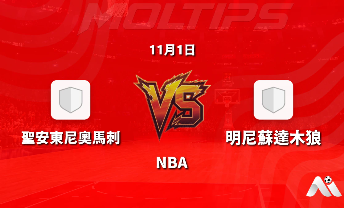 聖安東尼奧馬刺主場迎戰明尼蘇達木狼 NBA常規賽讓分盤口與大小分走勢解析封面圖